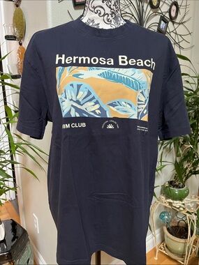 Men’s Relaxed Fit Graphic Short Sleeve Tee - Navy